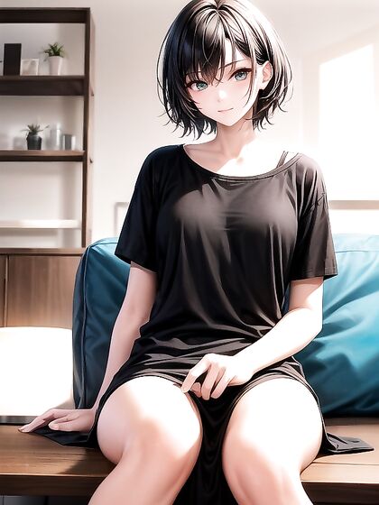 Barefoot Teen 18+ with Raven Hair Sinks into Ecstatic Hentai Pleasure