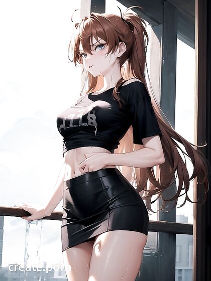 Asuka's Explosive 18th Birthday Cumshots in Seductive Hentai AI Image