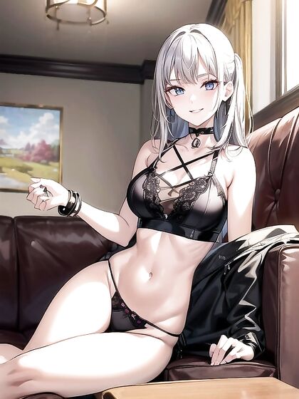 GothGirl 18+ Takes Control in a Steamy Living Room Hentai Session