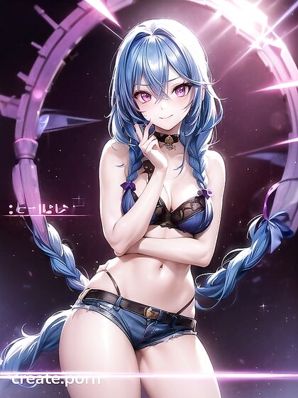 Pleasure - Touching Her Perfect Body in Seductive Hentai AI Image