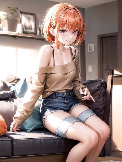 Ginger Seductress Teases Bare Feet in Living Room Hentai Fantasy