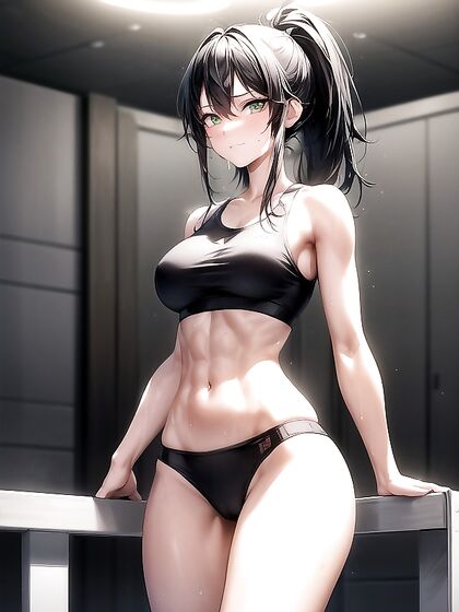Bare Feet fetish in Ultra-Detailed Gym Hentai AI Image