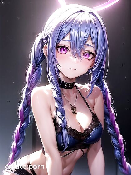 Perfect Body with Long Braided Pigtails in Full-body Hentai Splendor