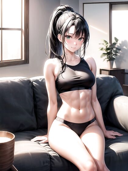 Ultra-Detailed Pale-Skinned Beauty Enjoying Intense Hentai Pleasure While Seated