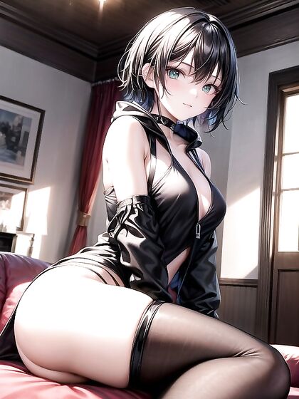 Teen 18+ Girl 18+ Enjoying Short Session While Checking Her Phone in Hentai Hentai AI Image