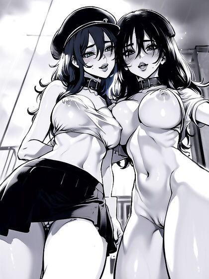 Green-Skinned Model Soaked in Raining hentai Pleasure