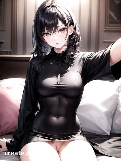 Fit Woman Poses Hands-On-Hips for Steamy Solo Hentai AI Image