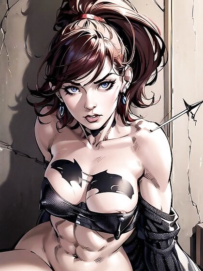 Exploring Midriffs, Abs, and Pubic Hair in Seductive Hentai AI Image