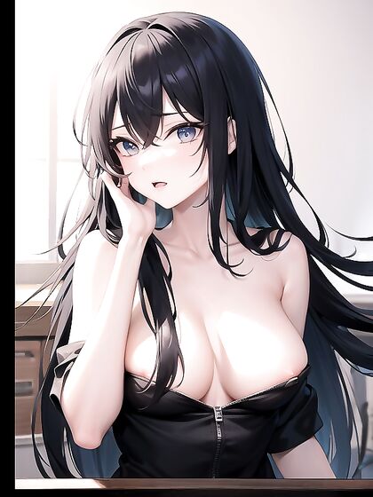 Passionate Gamer Teases With Perky Breasts and Fingertip Intimacy in Hentai Hentai AI Image