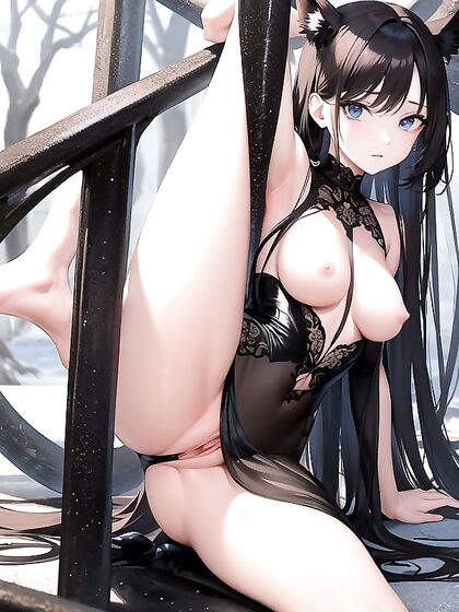 Exposed Vagina and Pussy in Seductive Leg Poses forSTEAMY Hentai AI Image