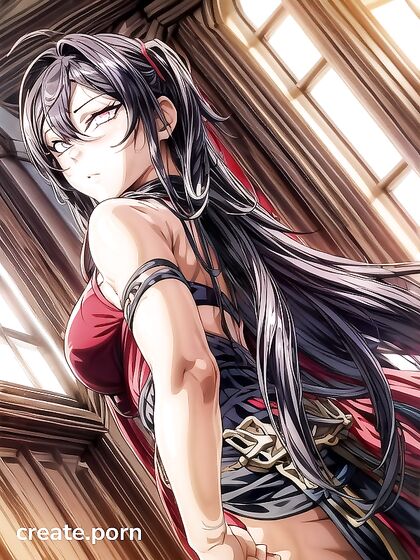 Detailed Front View - Hands Gripping Boobs in Intense Hentai AI Image