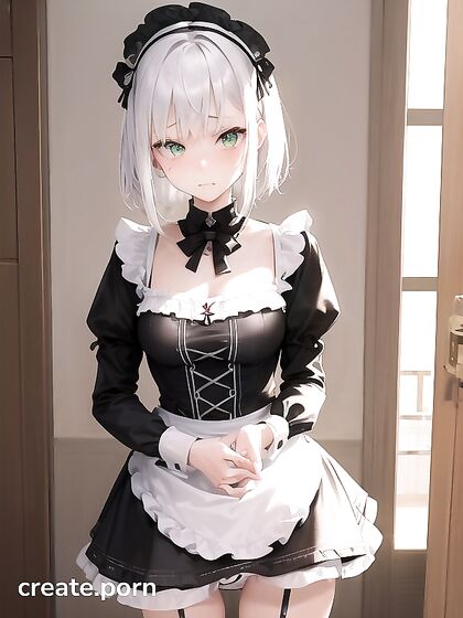 Lifted Skirt in the Kitchen - Embarrassing Moments Turn into Hot Hentai AI Image