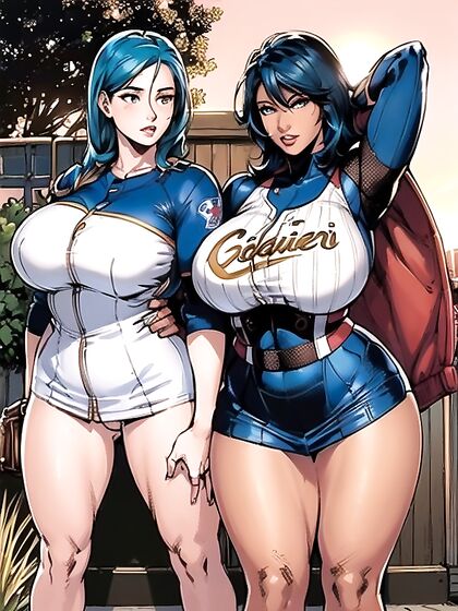 Busty Baseball Babe Shows Off Her Huge Ass in Steamy Hentai AI Image