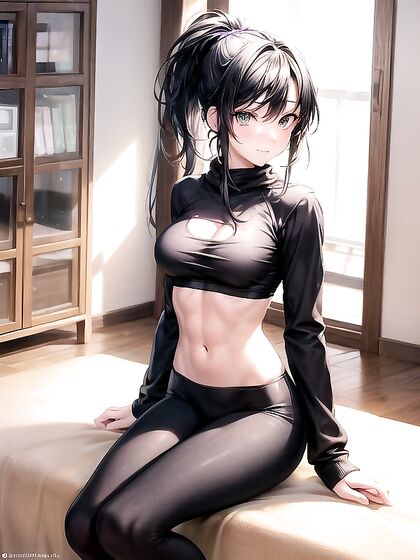 Blushing and Smiling Mischievously While Enjoying Bare-Footed hentai Pleasures