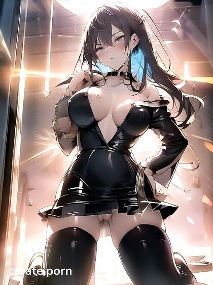 Thighs Exposed in Mini Skirt for Steamy Hentai Bangs Action