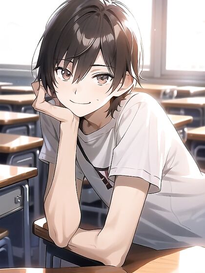 Short-Haired Student Stands for Intense Hentai Pleasure Sessions