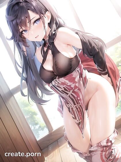 Dehya from Genshin Impact Gets Undressed for Steamy Sweat-Drenched Hentai AI Image