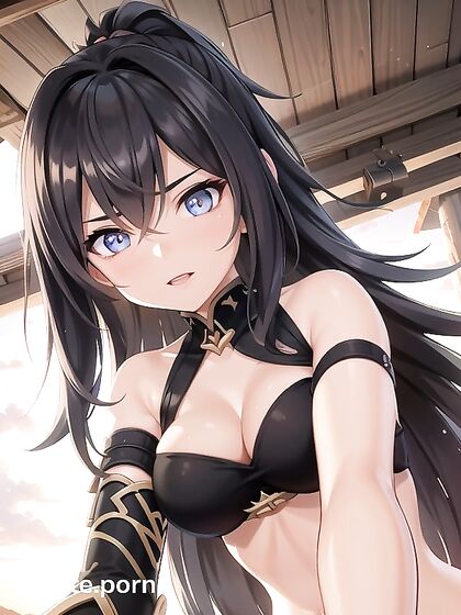 Dehya from Genshin Impact Seduces at Sunset in Desert Hentai Bliss