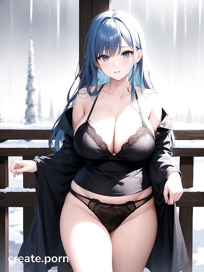 Thick and Curvy beauties in Steamy Snow-themed Hentai AI Image