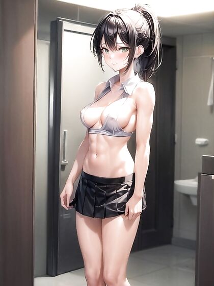 Seductive Green-Eyed Teen 18+ with Pale Skin in Naughty Hentai Adventures