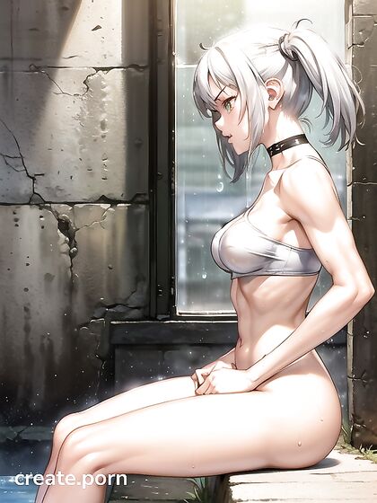 Waist-Level Choker Action - Intense Masturbation Image in Hentai AI