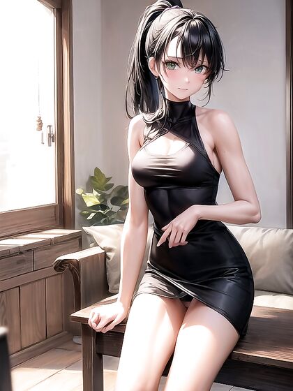 Muscular Stud Takes with Perfect Ponytail in Steamy Hentai AI Image