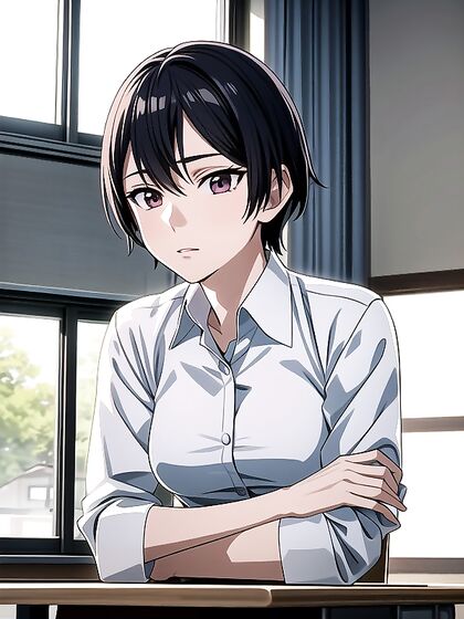 in Perfectly Fitted Uniform Exploring Erotic Pleasures in hentai Hentai AI Image