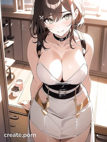 Sunset Seduction - Pale-Skinned Beauty in Steamy Hentai AI Image
