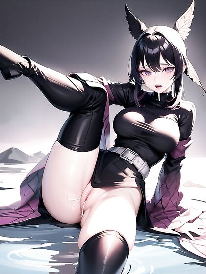 Skinny Girl 18+ with Ultra-Detailed Labia Minora in Hentai AI Image