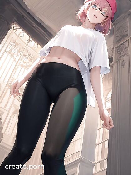Hentai Girl 18+ with Big Round Glasses Gets Wild in Steamy AI Porn Image