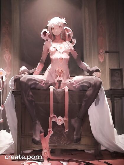 Furry Tail, Uterus Tattoo, Self-Spreading Vagina in Seductive Hentai AI Image