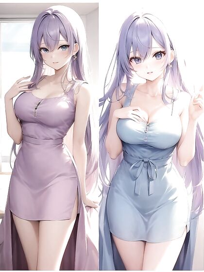 Pastel-Colored Beauty - StunningAnime Art in Vibrant Hentai AI Image