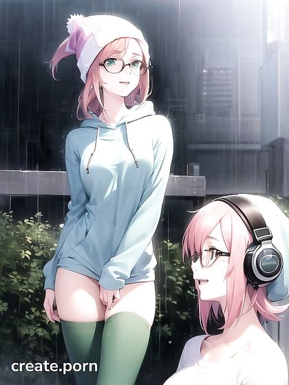 Horny Girl 18+ with Big Round Glasses Gets Wild inSTEAMy Hentai AI Image