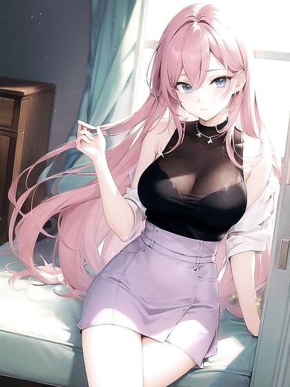 Pastel-Colored Anime Beauty in Vibrant Hentai AI Image