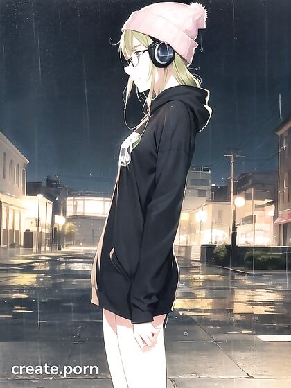 HentHentai AI Imageia - Big-Circular-Glasses Chick in Explicit Hentai AI Image