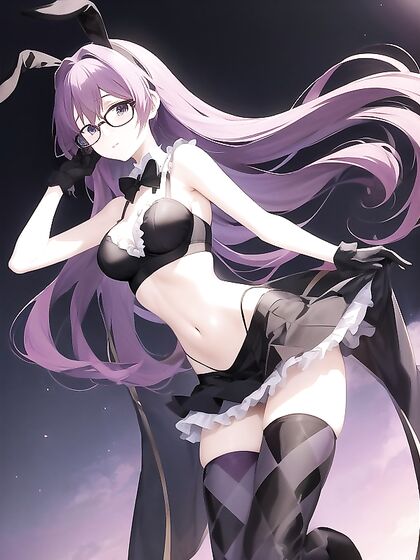 Bunny-Eared Cutie in Mini Skirt Teases in Unreal Hentai AI Image