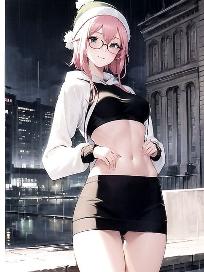 Horny Girl 18+ with Big Round Glasses Gets Wild in Steamy Hentai AI Image