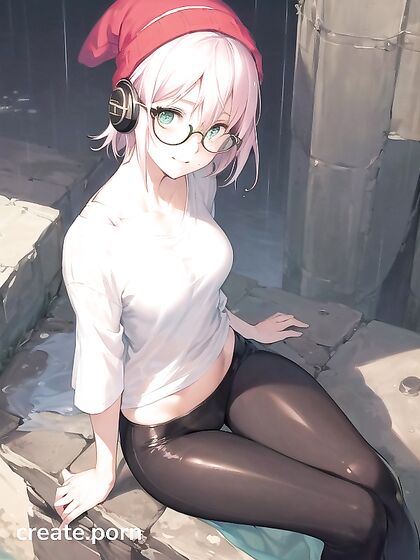 Hentai AI Fantasy with Sexy Girl 18+ in Big Round Glasses