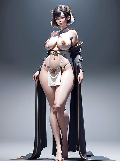Thick-Thighed Bobcut Beauty in Full-bodied hentai Pleasure