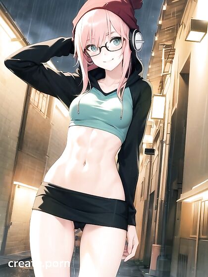 Hentai Girl 18+ with Big Circular Glasses Seduces inMind-Bending Sex Image