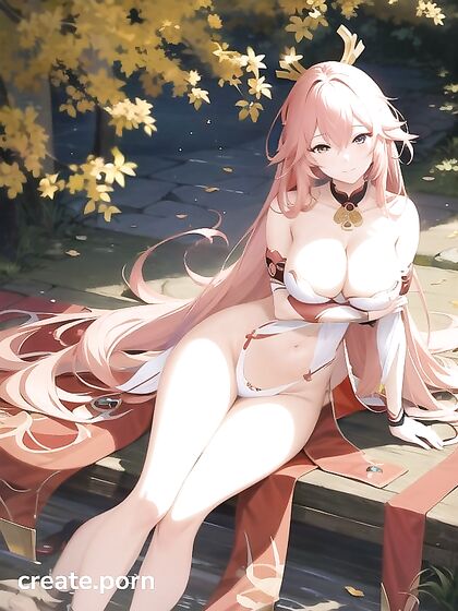 Yae Miko from Genshin Impact Gets Naked for Intense Hentai Pleasure