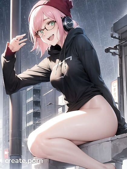 Hentai Girl 18+ with Big Round Glasses Gets Pleasured by AIErotics