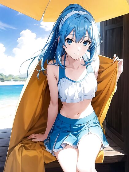 Fooling Around by the Ocean - High-Res Hentai Erotic Adventure