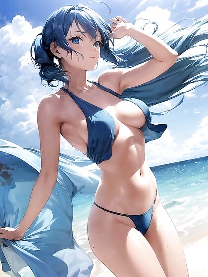 Palmes Girl 18+ Enjoying Steamy-good-times in Seductive Hentai AI Image