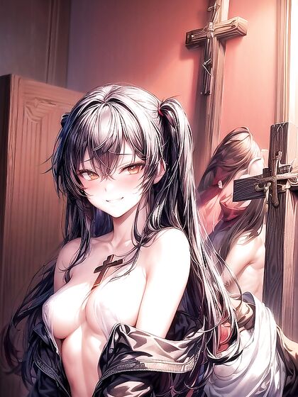 Crucifix Bound in Gloves for Intense Hentai Pleasure