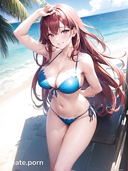 Public Beach Bliss - People Watch as Passion Unfolds in Steamy Hentai AI Image