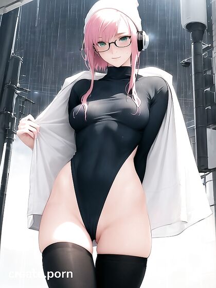 Horny Girl 18+ with Big Round Glasses Gets Wild in steamy Hentai AI Image