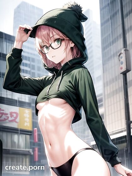 Hentai Goddess in Giant Glasses and Oversized Jacket Reigns Supreme in HD Glory