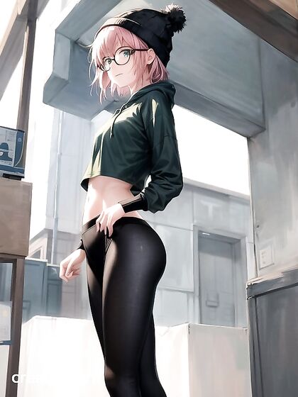 Hentai Goddess in Green Clothing and Big Circular Glasses Delivers High-Res Pleasure
