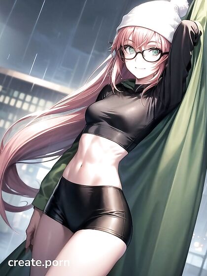 Big Jacket, Circular Glasses, and Green Outfit HentHentai AI Image Fantasies Unleashed